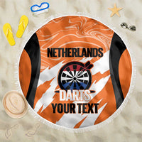 Custom Netherlands Darts Beach Blanket Come On Holland