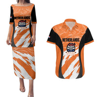 Custom Netherlands Darts Couples Matching Puletasi and Hawaiian Shirt Come On Holland