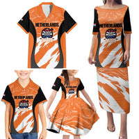 Custom Netherlands Darts Family Matching Puletasi and Hawaiian Shirt Come On Holland