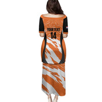 Custom Netherlands Darts Family Matching Puletasi and Hawaiian Shirt Come On Holland