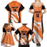 Custom Netherlands Darts Family Matching Summer Maxi Dress and Hawaiian Shirt Come On Holland