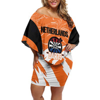 Custom Netherlands Darts Off Shoulder Short Dress Come On Holland