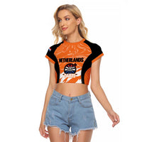 Custom Netherlands Darts Raglan Cropped T Shirt Come On Holland