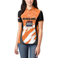 Custom Netherlands Darts Women Polo Shirt Come On Holland