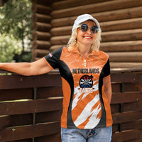 Custom Netherlands Darts Women Polo Shirt Come On Holland