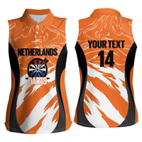 Custom Netherlands Darts Women Sleeveless Polo Shirt Come On Holland