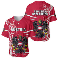 Austria Baseball Jersey Austrian Coat Of Arms Simple Style - Wonder Print Shop