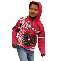 Personalised Austria Kid Hoodie Austrian Coat Of Arms Simple Style - Wonder Print Shop