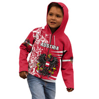 Personalised Austria Kid Hoodie Austrian Coat Of Arms Simple Style - Wonder Print Shop