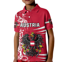 Personalised Austria Kid Polo Shirt Austrian Coat Of Arms Simple Style - Wonder Print Shop
