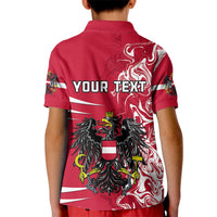 Personalised Austria Kid Polo Shirt Austrian Coat Of Arms Simple Style - Wonder Print Shop