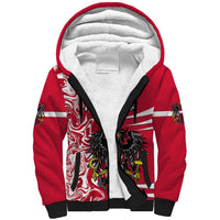 Personalised Austria Sherpa Hoodie Austrian Coat Of Arms Simple Style - Wonder Print Shop