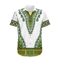 Africa Hawaiian Shirt African Dashiki Royal Green Version - Wonder Print Shop
