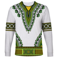Africa Long Sleeve Shirt African Dashiki Royal Green Version - Wonder Print Shop