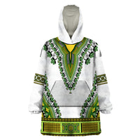 Africa Wearable Blanket Hoodie African Dashiki Royal Green Version - Wonder Print Shop