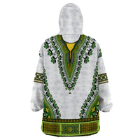Africa Wearable Blanket Hoodie African Dashiki Royal Green Version - Wonder Print Shop