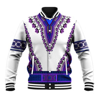 Africa Baseball Jacket African Dashiki Royal Purple Version - Wonder Print Shop