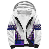Africa Sherpa Hoodie African Dashiki Royal Purple Version - Wonder Print Shop
