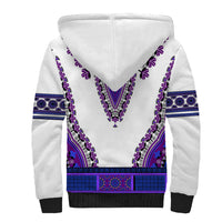 Africa Sherpa Hoodie African Dashiki Royal Purple Version - Wonder Print Shop