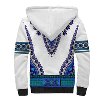 Africa Sherpa Hoodie African Dashiki Royal Blue Version - Wonder Print Shop