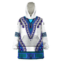 Africa Wearable Blanket Hoodie African Dashiki Royal Blue Version - Wonder Print Shop