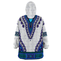 Africa Wearable Blanket Hoodie African Dashiki Royal Blue Version - Wonder Print Shop