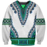 Africa Sweatshirt African Dashiki Royal Turquoise Version - Wonder Print Shop