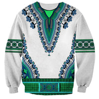 Africa Sweatshirt African Dashiki Royal Turquoise Version - Wonder Print Shop