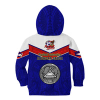 American Samoa Football Kid Hoodie Polynesian Sporty Style - Wonder Print Shop