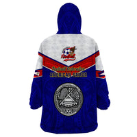 American Samoa Football Wearable Blanket Hoodie Polynesian Sporty Style - Wonder Print Shop