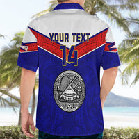 Personalised American Samoa Football Hawaiian Shirt Polynesian Sporty Style - Wonder Print Shop