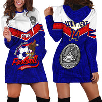 Personalised American Samoa Football Hoodie Dress Polynesian Sporty Style - Wonder Print Shop