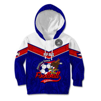 Personalised American Samoa Football Kid Hoodie Polynesian Sporty Style - Wonder Print Shop