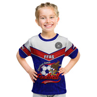 Personalised American Samoa Football Kid T Shirt Polynesian Sporty Style - Wonder Print Shop