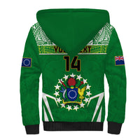 Personalised Cook Islands Football Sherpa Hoodie Go Kuki Airani Polynesian Sporty Style - Wonder Print Shop