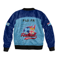 Fiji Football Bomber Jacket Fijian Tapa Pattern Sporty Style - Wonder Print Shop