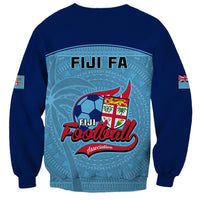 Fiji Football Sweatshirt Fijian Tapa Pattern Sporty Style - Wonder Print Shop