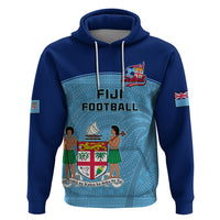 Personalised Fiji Football Hoodie Fijian Tapa Pattern Sporty Style - Wonder Print Shop