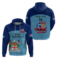 Personalised Fiji Football Hoodie Fijian Tapa Pattern Sporty Style - Wonder Print Shop