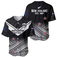 Aotearoa Football Baseball Jersey Go New Zealand Maori Fern Pattern - Wonder Print Shop