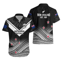 Aotearoa Football Hawaiian Shirt Go New Zealand Maori Fern Pattern - Wonder Print Shop