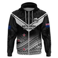 Aotearoa Football Hoodie Go New Zealand Maori Fern Pattern - Wonder Print Shop