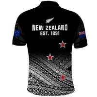 Aotearoa Football Polo Shirt Go New Zealand Maori Fern Pattern - Wonder Print Shop