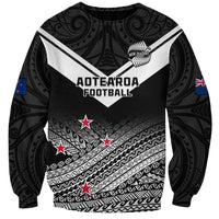 Aotearoa Football Sweatshirt Go New Zealand Maori Fern Pattern - Wonder Print Shop