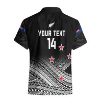 Personalised Aotearoa Football Hawaiian Shirt Go New Zealand Maori Fern Pattern - Wonder Print Shop