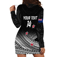 Personalised Aotearoa Football Hoodie Dress Go New Zealand Maori Fern Pattern - Wonder Print Shop