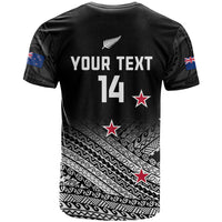 Personalised Aotearoa Football T Shirt Go New Zealand Maori Fern Pattern - Wonder Print Shop