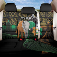 Personalized Cote dIvoire Independence Day Back Car Seat Cover Ivory Coast Elephant African Pattern - Wonder Print Shop
