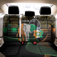 Personalized Cote dIvoire Independence Day Back Car Seat Cover Ivory Coast Elephant African Pattern - Wonder Print Shop