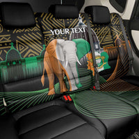 Personalized Cote dIvoire Independence Day Back Car Seat Cover Ivory Coast Elephant African Pattern - Wonder Print Shop